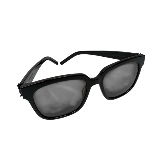 Saint Laurent YSL Logo SL M40 Sunglasses Black with Leather Case - Picture 4 of 16